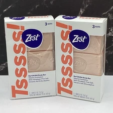 Zest Tsssss! BarSAUNA Body Bar (5 Ounce, 3 Bars) ~ Exfoliation Soap (2 Pack)