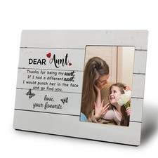 Aunt Picture Frame, Gifts for Aunt from Niece Nephew, Thank You Appreciation ...