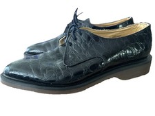 Dr. Martens Made in England Black Leather Oxfords AirWair 7M Vintage Docs READ