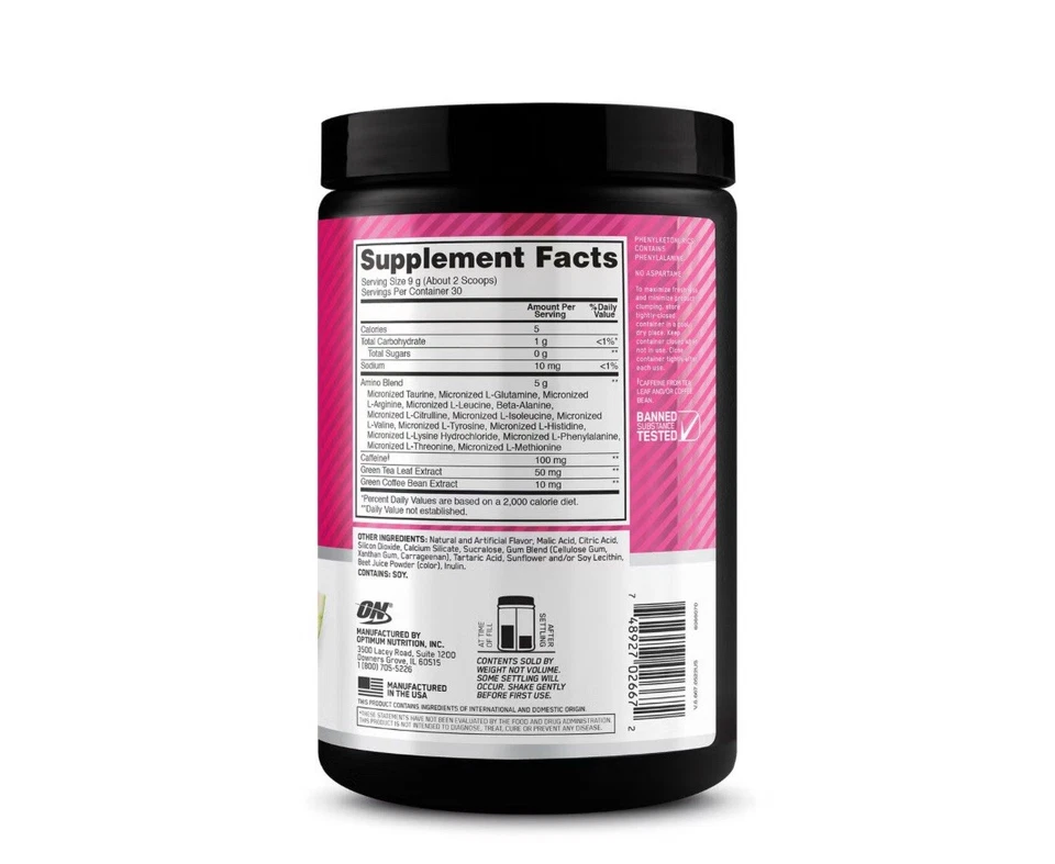 (Paquete de 2) NUTRICIÓN ÓPTIMA Essential AMINO Energy - Salpicaduras de sandía (9,5 OZ) Foto 2 de 4