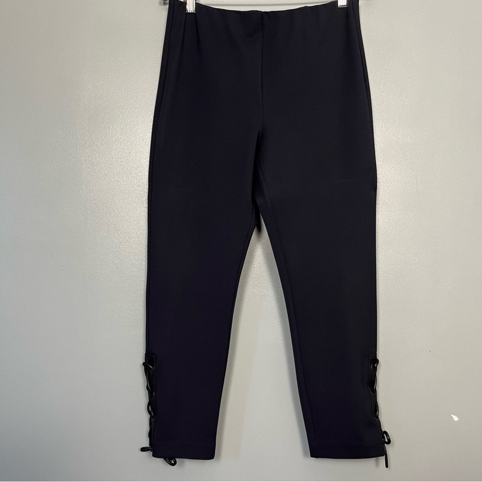 Rag & Bone Simone Lace Up Ankle Crop Stretch Pants Navy Blue Women’s 8