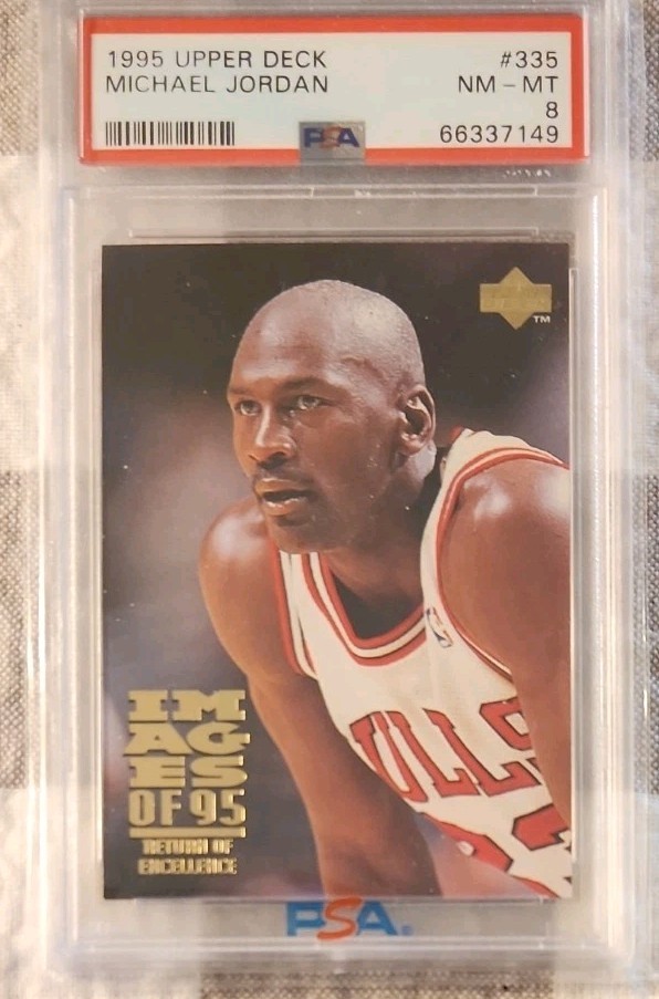 MICHAEL JORDAN 1995 UPPER DECK IMAGES ELECTRIC COURT VAR 335 PSA 8 CHICAGO BULLS
