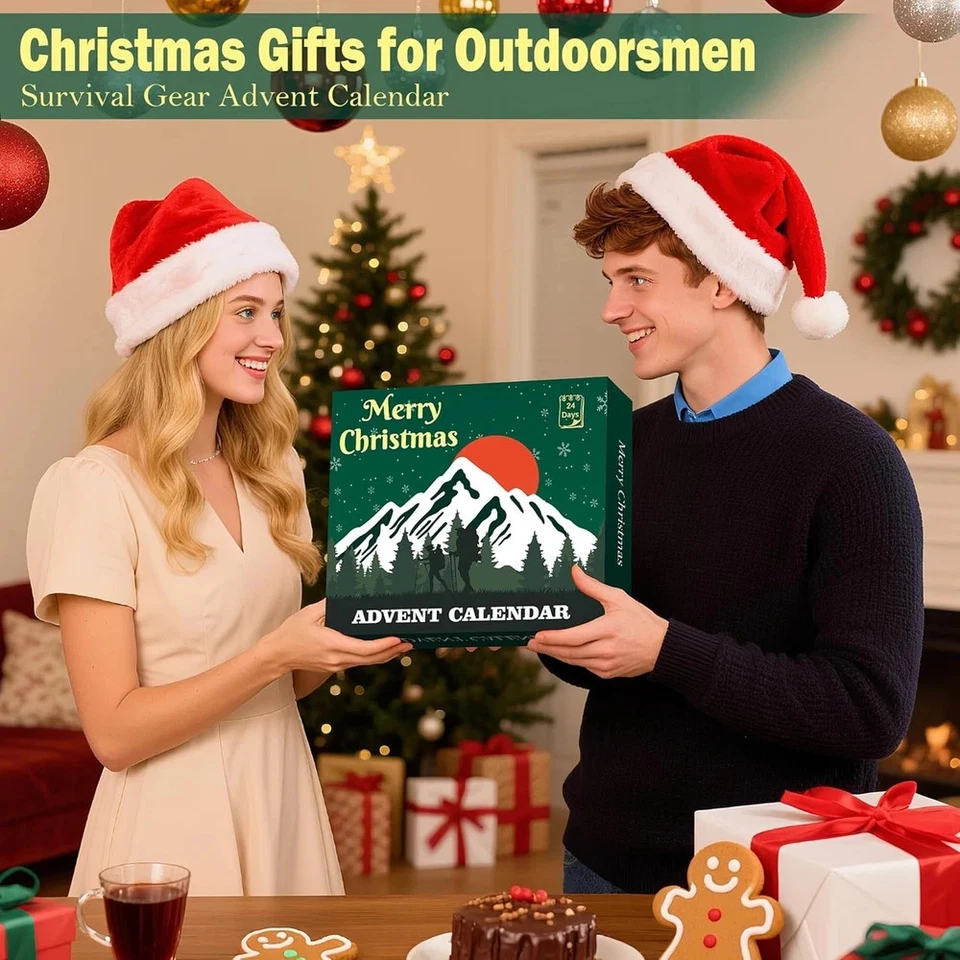 Survival Kit Advent Calendar 2025, 24 Days Christmas Countdown Calendar for Men - Image 2 of 4