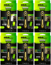 6x Gillette Labs Gold Set inkl. Rasierer, 12x Rasierklingen & 6x Duschhalter,NEU