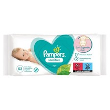 Pampers Sensitive Fragrance Free Baby Wipes, 52 Wipes 3 Pack 