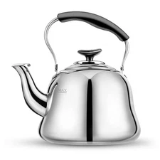 Tea Kettle Stovetop Whistling Teakettle ClassicTeapot Stainless Steel Tea Pot...