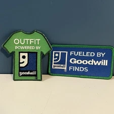 2 GOODWILL Embroidered Patch Lot Shirt Hat Bag Backpack Employee Patches