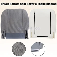 For 2003-14 Chevy Express Work Van Driver Bottom Cloth Seat Cover & Foam Cushion