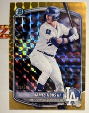 2025 Bowman Draft  James Tibbs III 08/50 Gold Geometric Dodgers #BDC-74