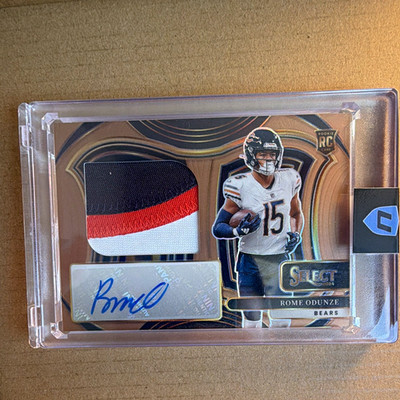 Panini 2024 Select Rome Odunze Bears JRSS-ROE Copper Prizm RC Auto 03/49