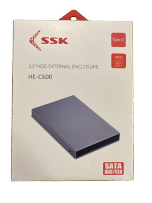 SSK HE-C600 2.5'' SATA HDD/SSD external enclosure (USB-C, USB 3.2 Gen 2)