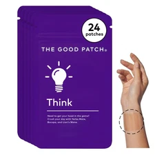 Think Patch, Natural Patch with Caffeine, Yerba Mate, Bacop, Lion's Mane, Pla...