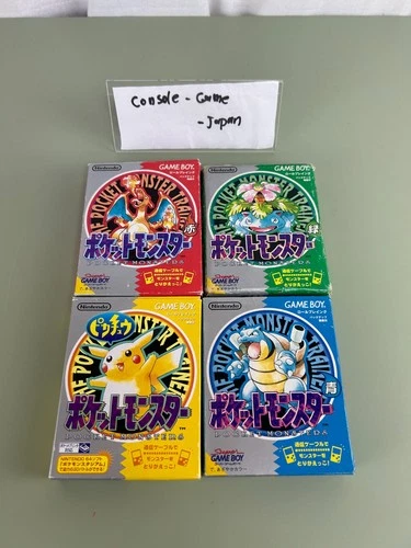 Pokemon Red Green Blue Yellow 4 set Nintendo Pocket Monsters GameBoy  Japanese