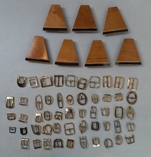 Lot Of 60 Various Metal Wood Belt Buckles Various Colors Styles 1-3" Crafts C