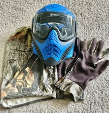 V-Force Pro Vantage Paintball Mask with a camouflage cover