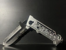 8” Folding Knife *DEFENDER XTREME* Spring Assist ~ Glass Breaker ~ Belt Cutter