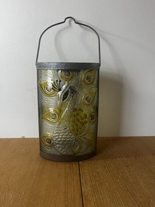 Solar Outdoor Peacock Decorative Lantern Metallic Weather Resistant Hanging