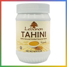 Authentic Tahini Paste 100 Ground Sesame Seeds 16 Oz 1 Pack Middle Eastern