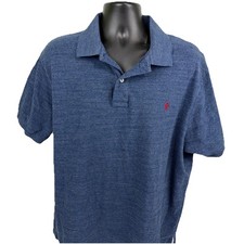 Polo Ralph Lauren Blue Heathered Short Sleeve Polo Shirt Big Tall 2XB Pony
