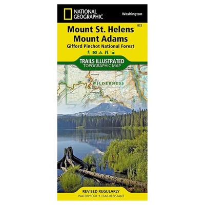 National Geographic Trails Illustrated Map: Mt. St. Helens & Adams #822,