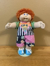 Vintage Cabbage Patch Kids Doll HM1 Boy With Fuzzy Red Hair Designer Line Outfit