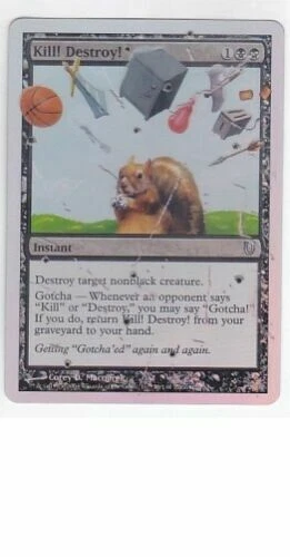 MTG FOIL UNHINGED KILL! DESTORY! NM MAGIC THE GATHERING ENGLISH UNCOMMON CARD - Image 4 of 4