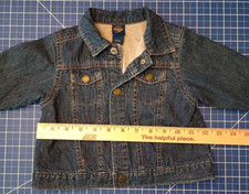 Oshkosh Baby Snap Front Lined Jean Denim Jacket 12 M