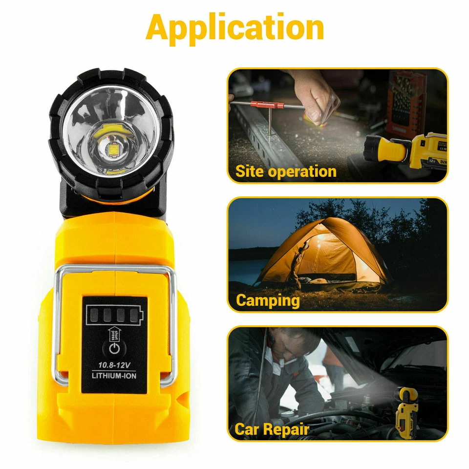 Handheld LED Work Light Flashlight DCL510 For DeWalt 12V MAX Li-Ion Battery - Image 3 of 4