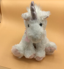 Russ Berrie Shining Stars Unicorn White Sparkly Pink Bow No Code Nice 