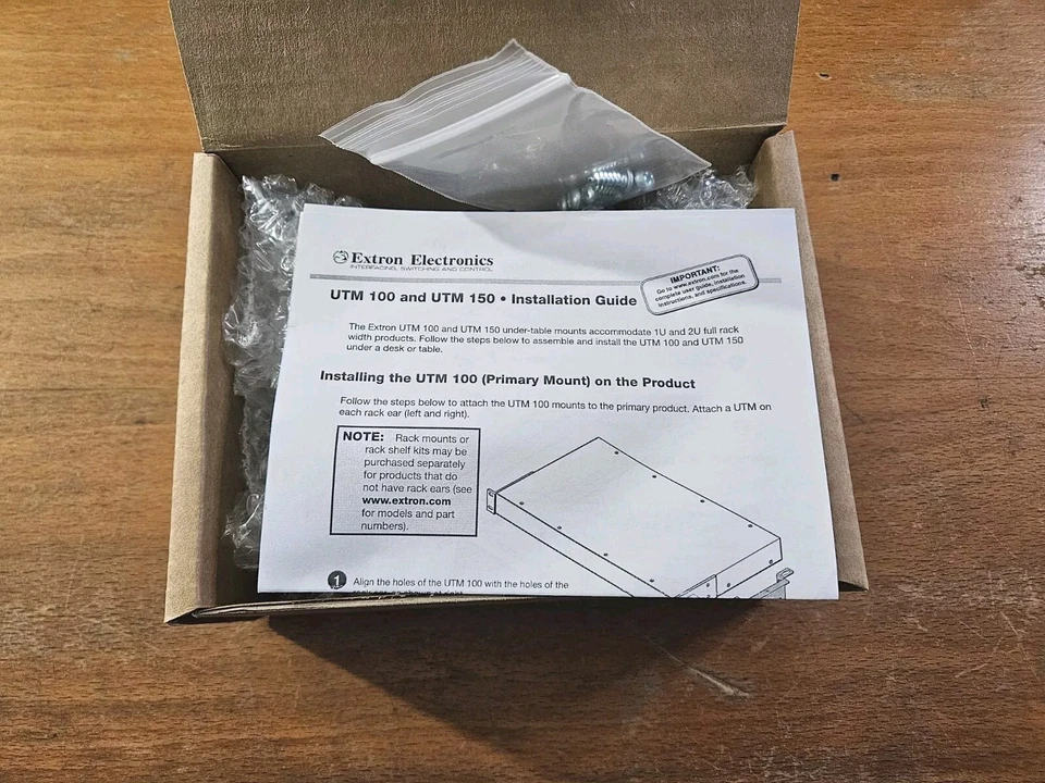 NEW Extron UTM 100 Primary Bracket Kit 70-1085-01 Under Table Mount (EC4) - Image 3 of 4