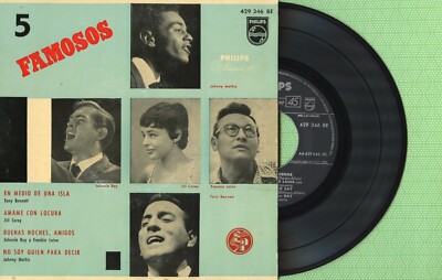 TONY BENNETT, JILL COREY, FRANKIE LAINE PHILIPS 429 346 PE Pres Spain 1958 EP EX