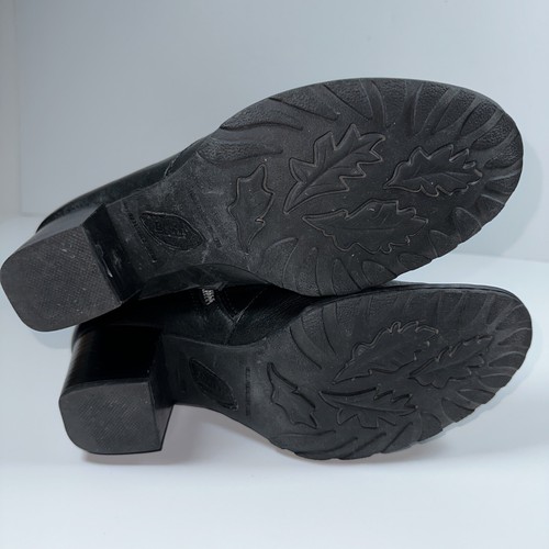 Botas de montar Born para mujer talla 9M de cuero negro con cremallera hasta la rodilla hebillas - Imagen 9 de 11