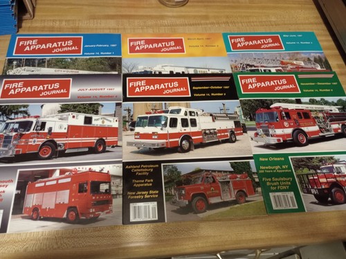 Fire Apparatus Journal – 1997– Vol. 14, #1-6 – Complete Year, Six Issues