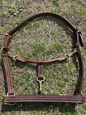 Leaders Leather Halter That Converts To Grooming Halter - Full/Horse Size