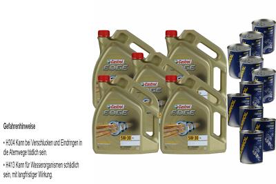 25L Motoröl Castrol EDGE Titanium FST 5W-30 LL 5xMotor Doctor+Motor Flush