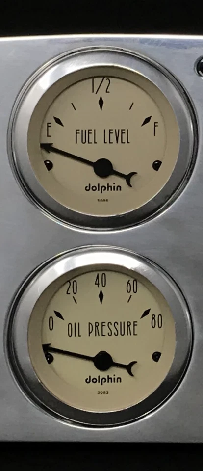 Panel de instrumentos Packard 1936 calibre 6 inserción velocímetro mecánico bronceado Foto 3 de 4