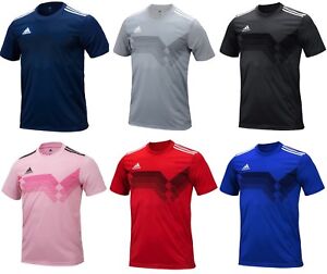 Adidas Men CAMPEON 19 Shirts S/S Soccer Jersey Black Blue Climalite Shirt DU4390 | eBay