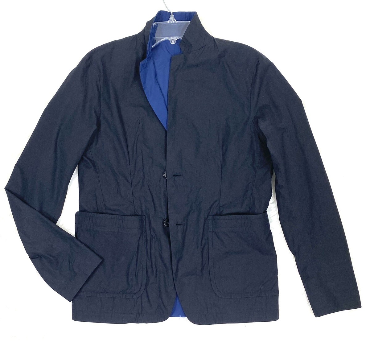 Jil Sander Double-Faced Waterproof & Cotton Blazer Jacket Sz 48
