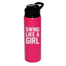 25oz Aluminum Sports Water Bottle Swing Like A Girl Golf Softball Kettlebell
