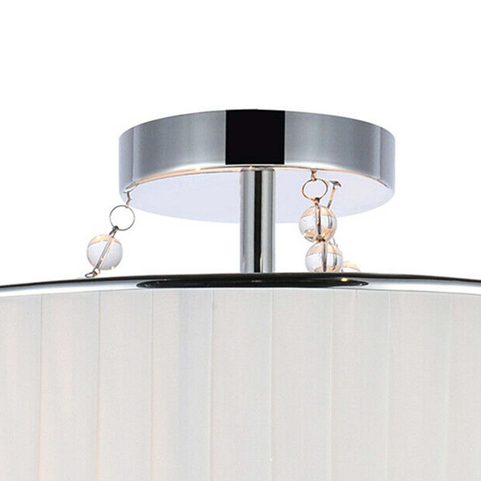 Modern Crystal Chandelier Drum Shade Hanging Lamp Fixture Pendant