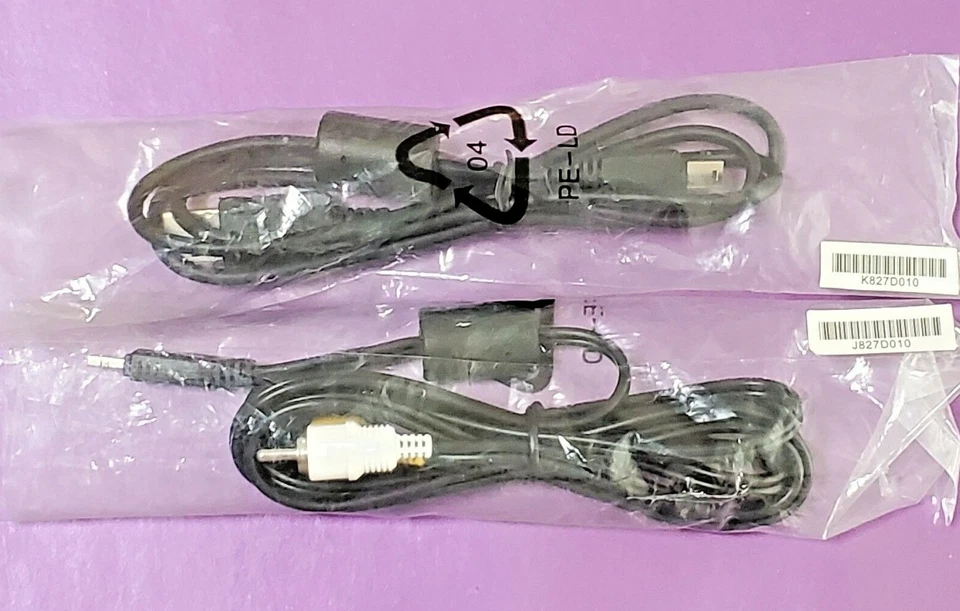 Set A/V RCA & USB Cable for Casio Digital Camera Exilim EX-H10 J827D010 K827D010 - Image 4 of 4