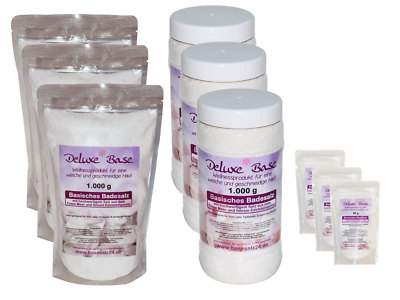 6.240 g Basisches Badesalz Deluxe*Base mit Edelsteinpulve r für Vollbad & Fußbad