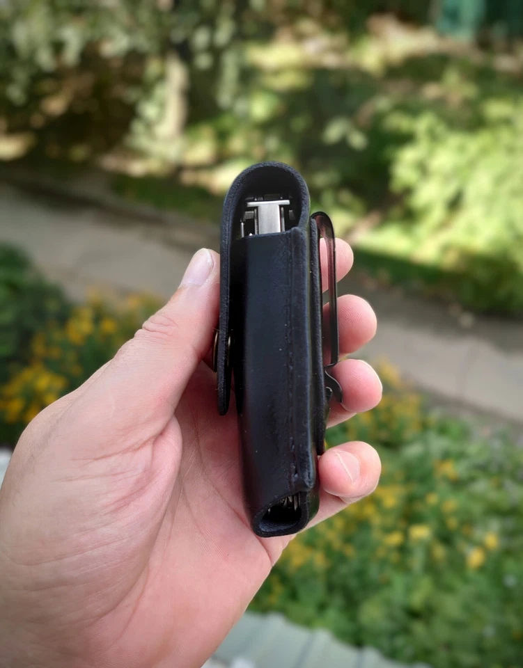 Funda de cuero negra para Leatherman Wave/Carga/Clip de cinturón Foto 4 de 4