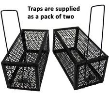 Mouse Rat Trap Humane Live Bait Vermin Rodent Metal Cage 2pcs Traps Mice Pest