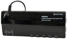 4 Way High Gain Plug-in Digital Radio TV DAB VHF Signal Booster Aerial Amplifier