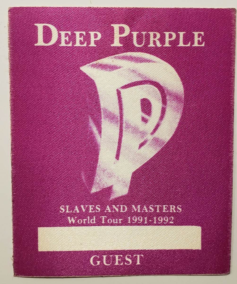 DEEP PURPLE Slaves and Masters World Tour 1991-1992 Cloth 