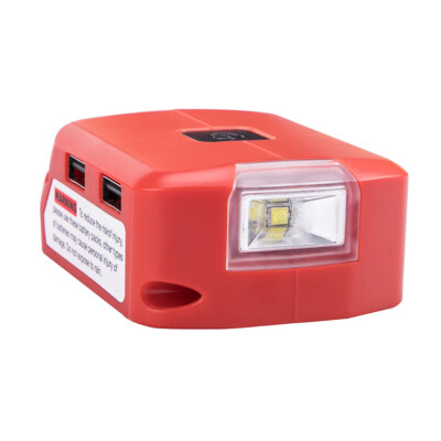 DC/USB POWER SOURCE Adapter Fit Milwaukee M18 Battery LED Light USA Ship