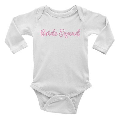 Bride Squad Junggesellinnenabschied Langarm Baby Weste Body Jungen Mädchen Geschenk