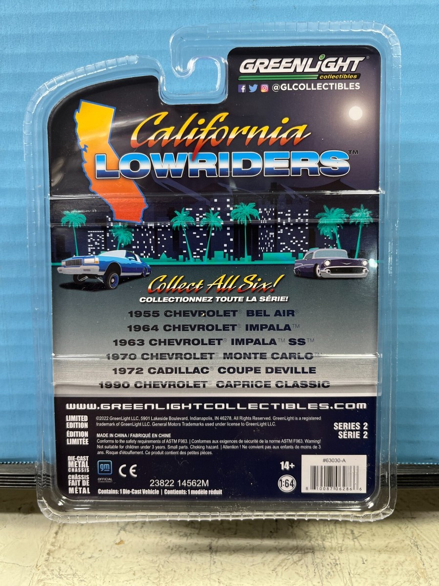 1/64 GREENLIGHT CALIFORNIA LOWRIDERS 1955 CHEVROLET BEL AIR