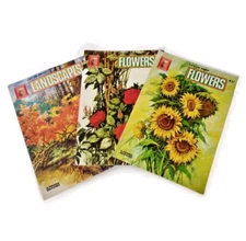 3 LEONARDO COLLECTION 'LET US PAINT' Painting Books Lot, Flowers Landscapes
